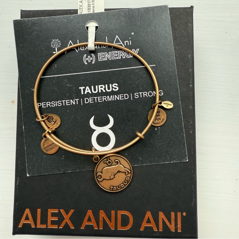 Alex and Ani Gold Taurus Charm Bracelet